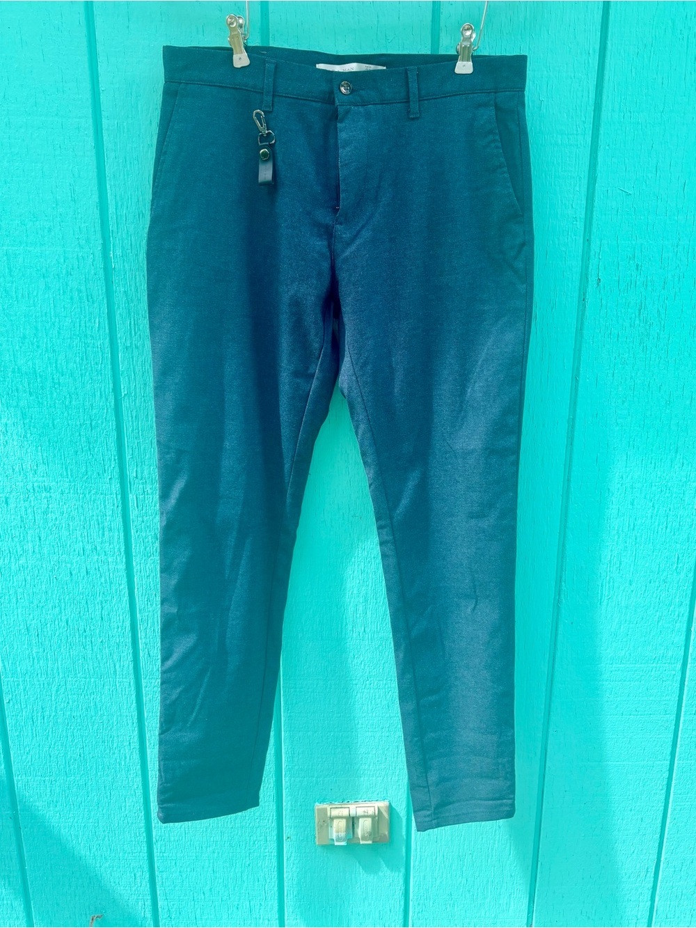 Zara Man Slim Fit Trousers in Lt. Navy Size 32